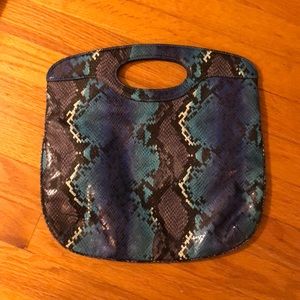 Envelope Clutch - Blue Snakeskin - Nine&Co